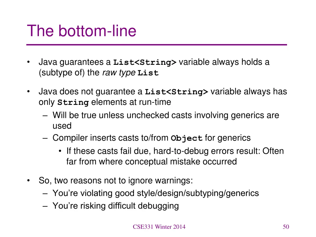 the bottom line