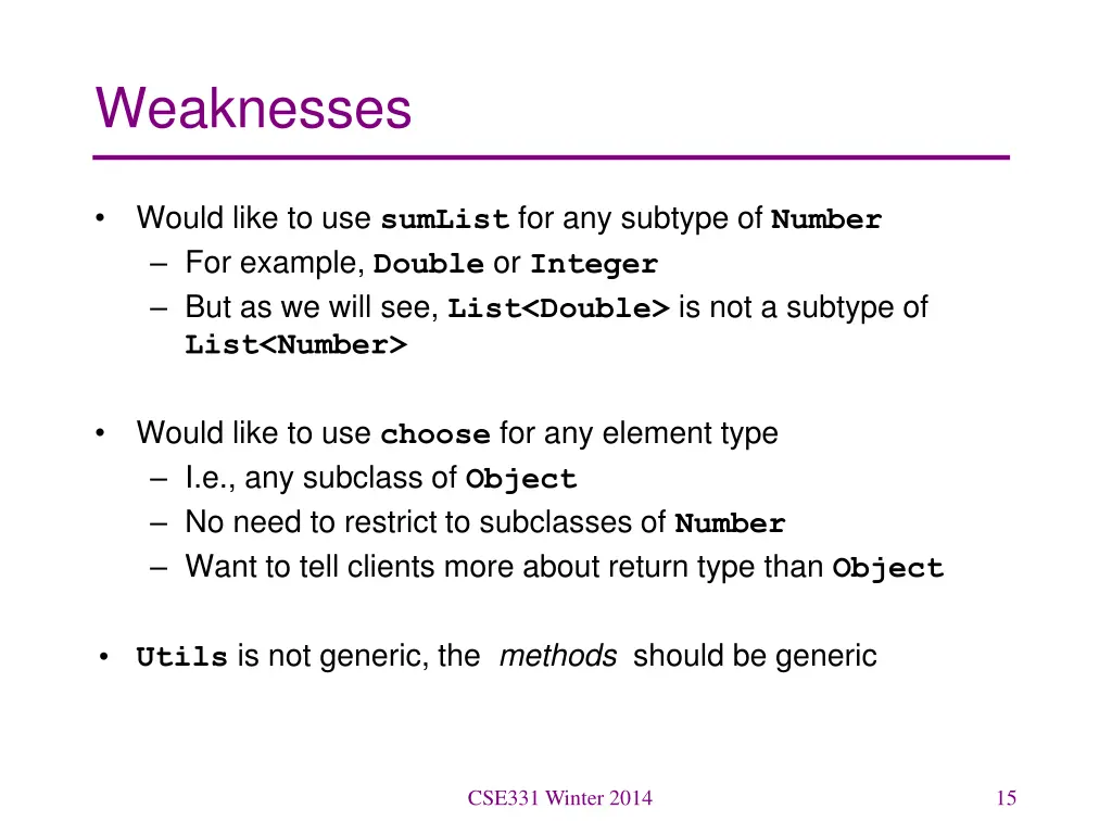 weaknesses