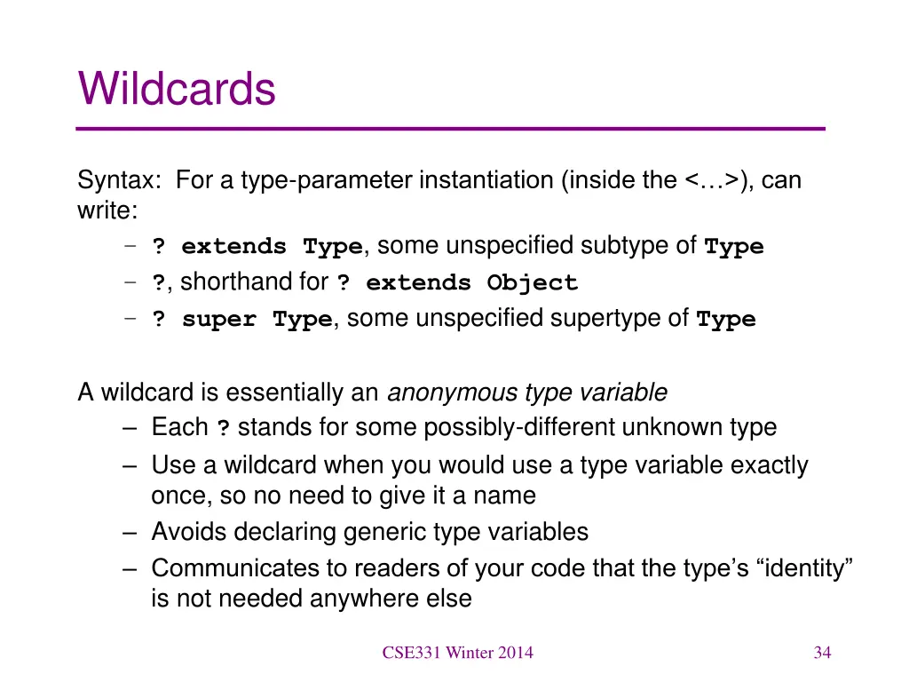 wildcards