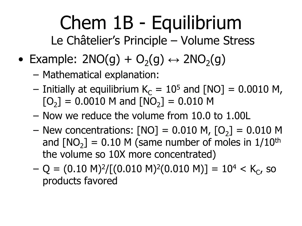 chem 1b equilibrium le ch telier s principle 1