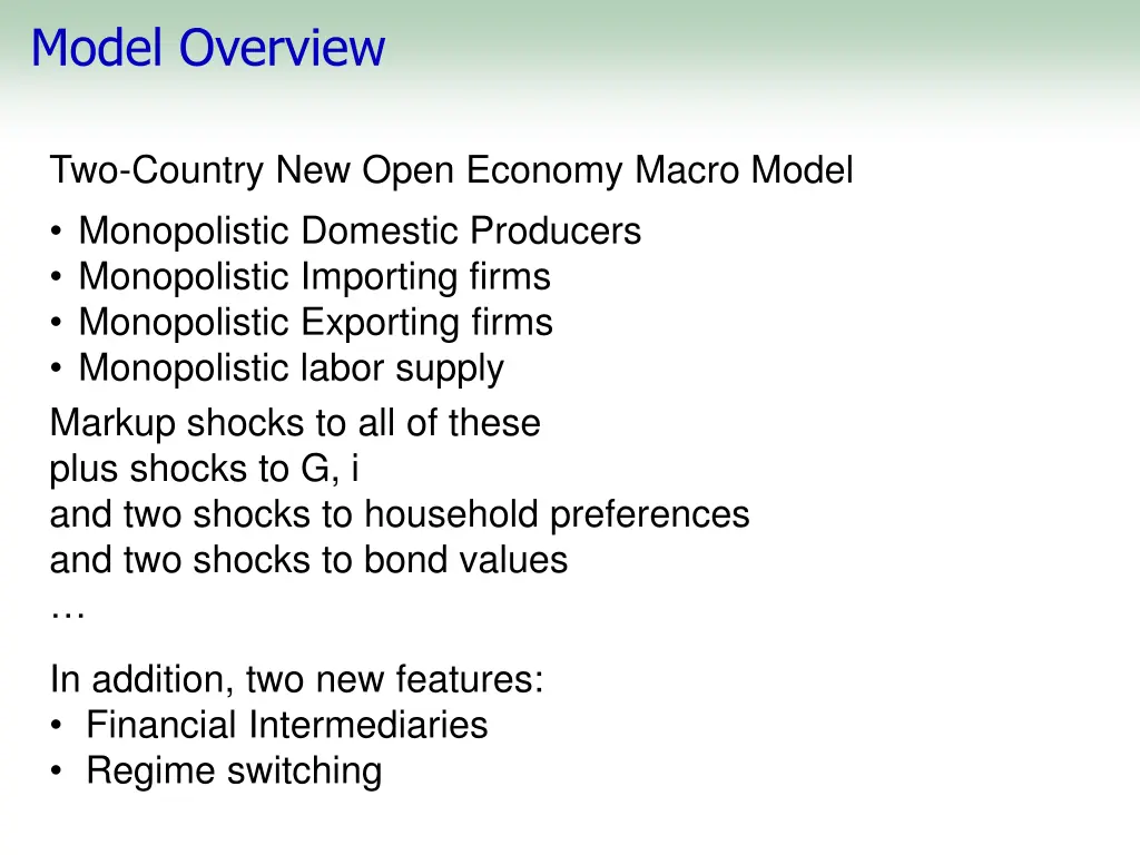 model overview
