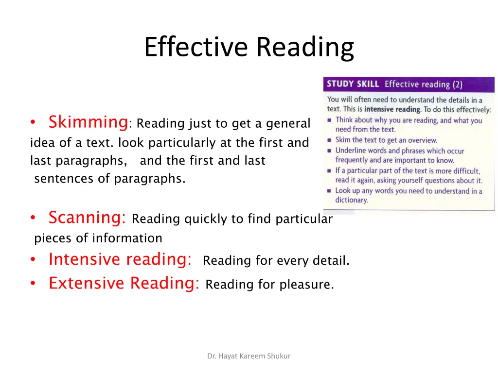effective reading