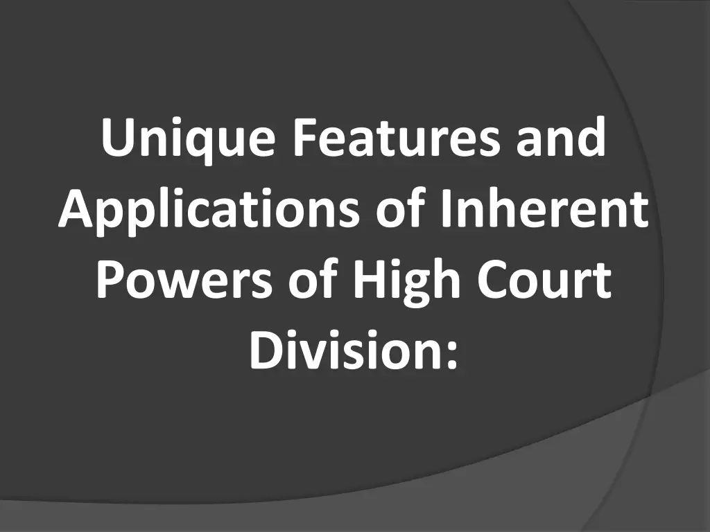 unique features and applications of inherent