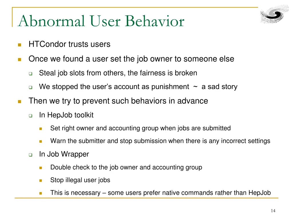 abnormal user behavior