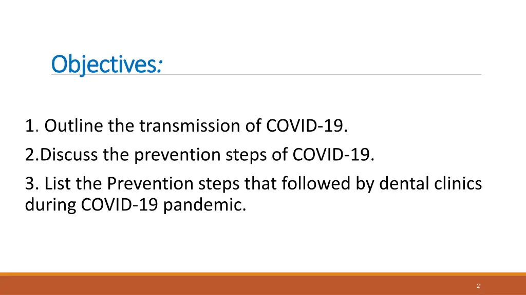 objectives objectives