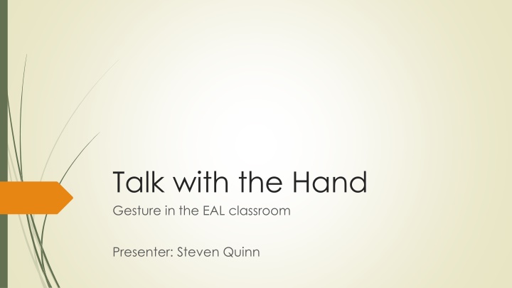 talk with the hand gesture in the eal classroom