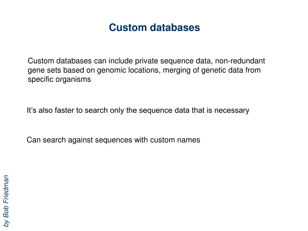 custom databases