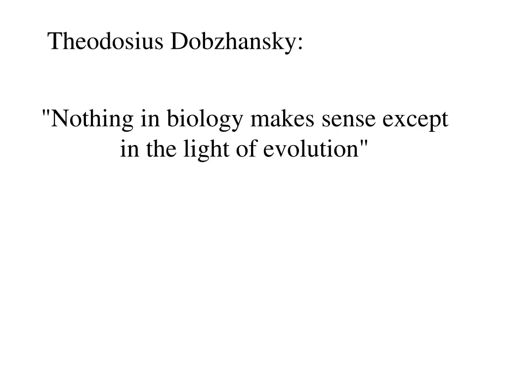 theodosius dobzhansky