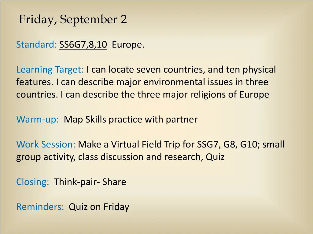 friday september 2