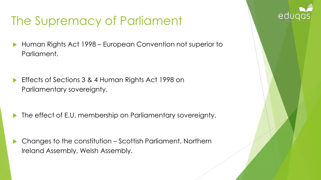 the supremacy of parliament 1