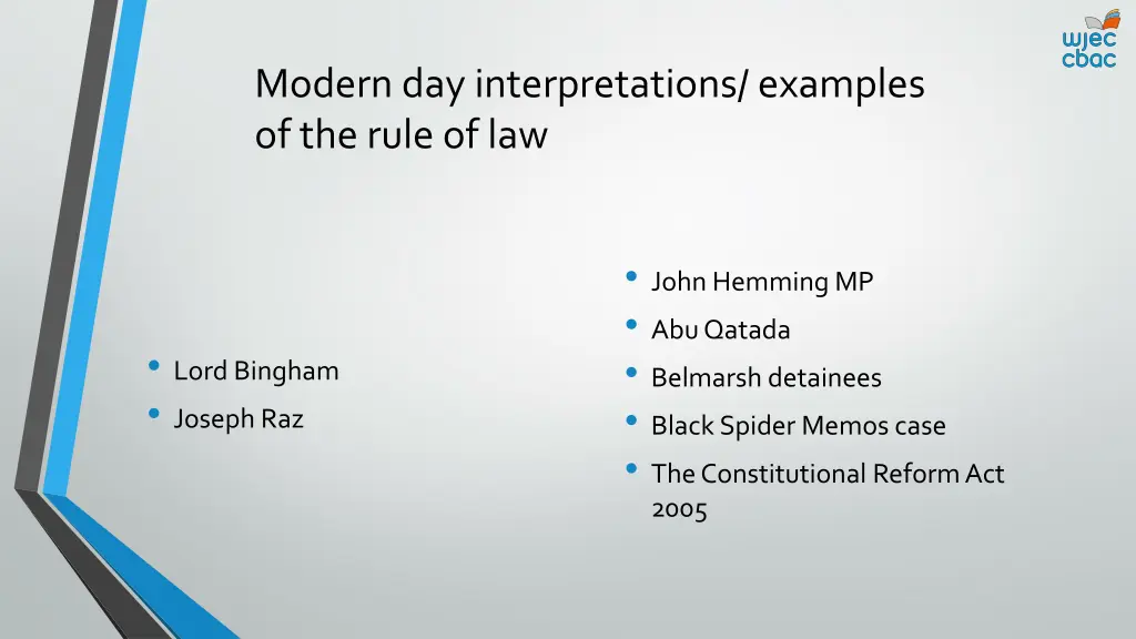 modern day interpretations examples of the rule