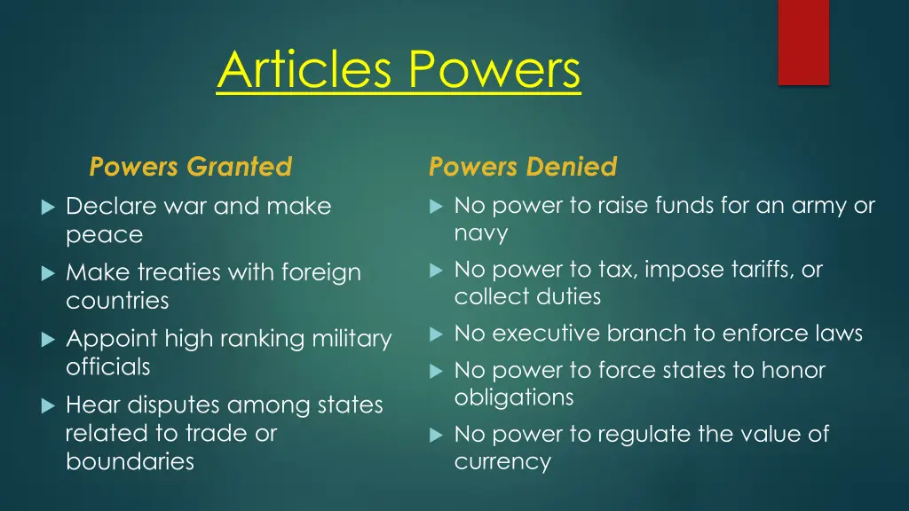 articles powers