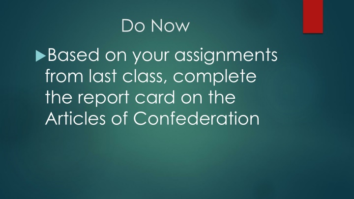 do now