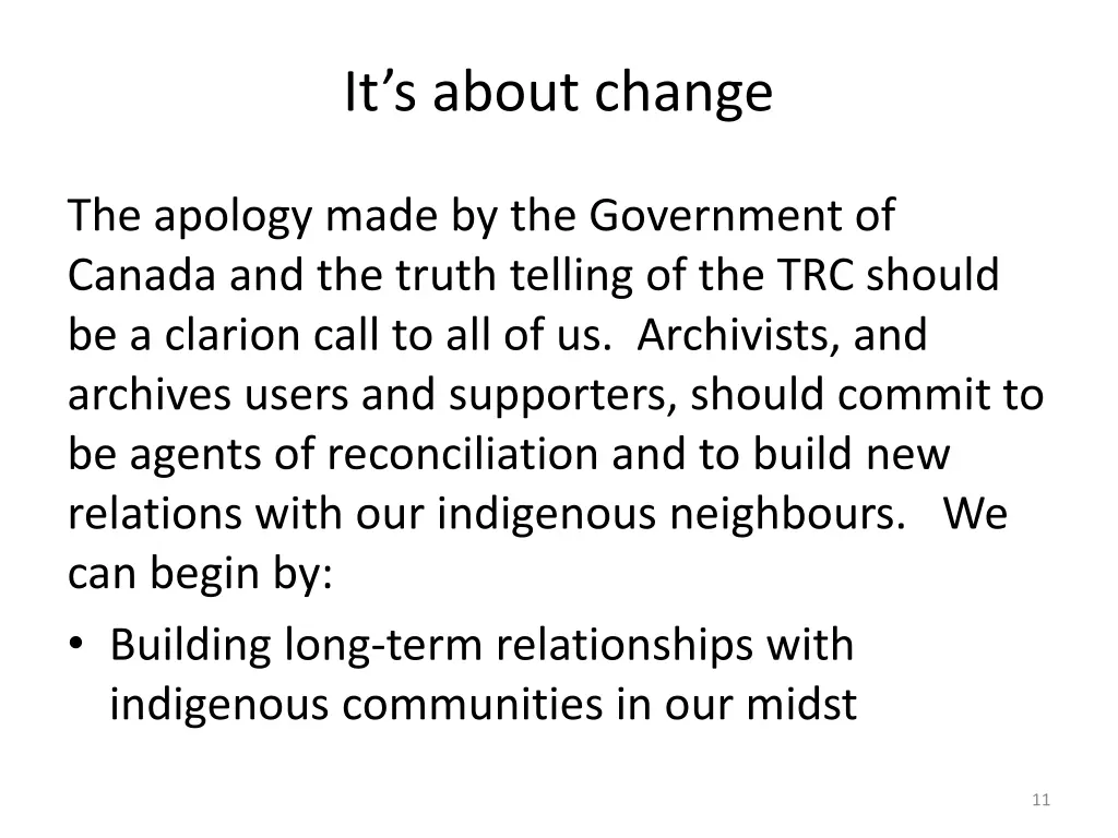 it s about change