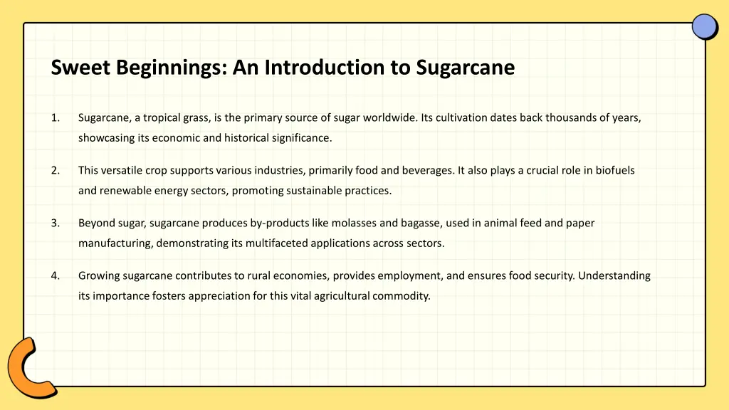 sweet beginnings an introduction to sugarcane
