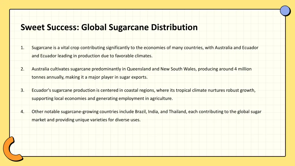 sweet success global sugarcane distribution 1