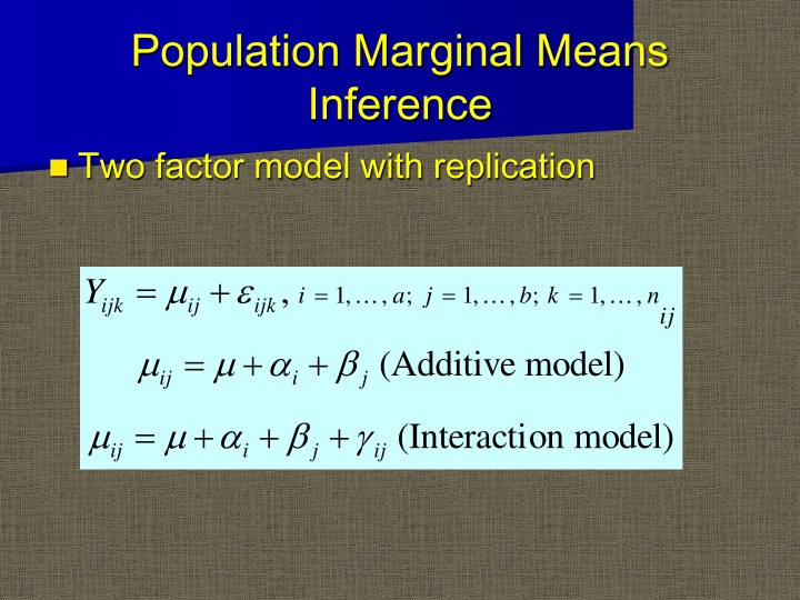 population marginal means inference