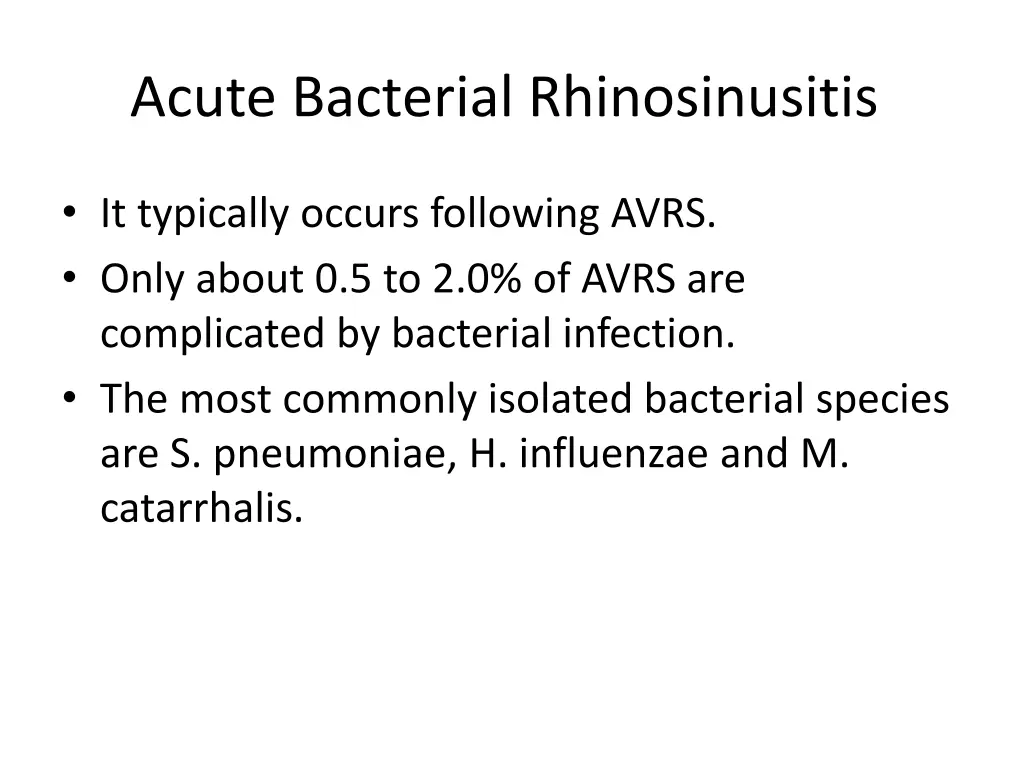 acute bacterial rhinosinusitis