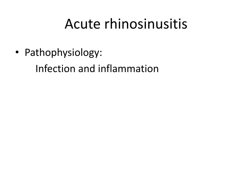 acute rhinosinusitis
