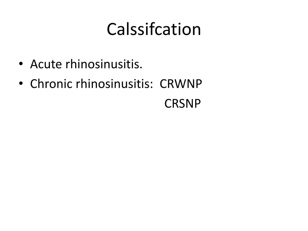 calssifcation