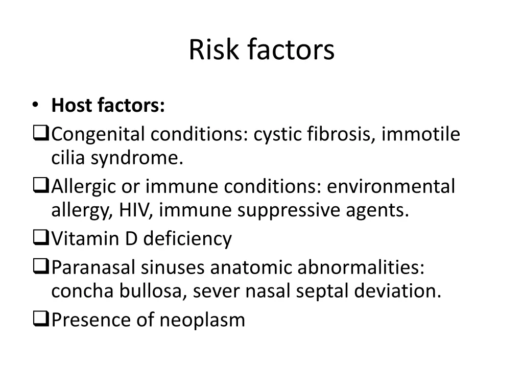 risk factors