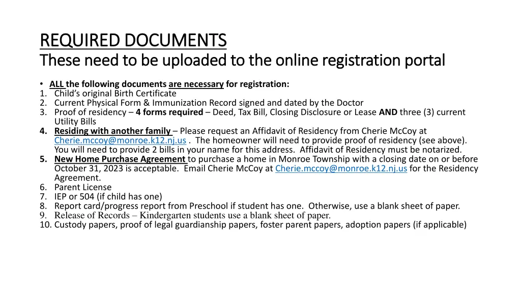 required documents required documents these need