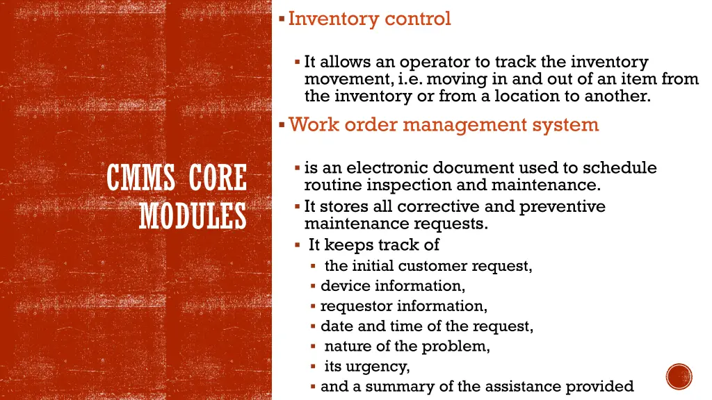 inventory control