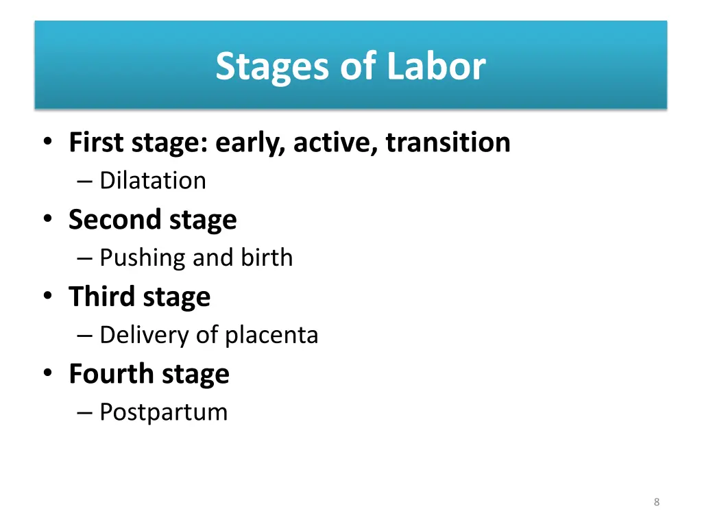 stages of labor