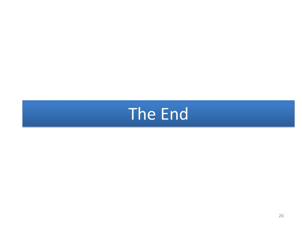 the end