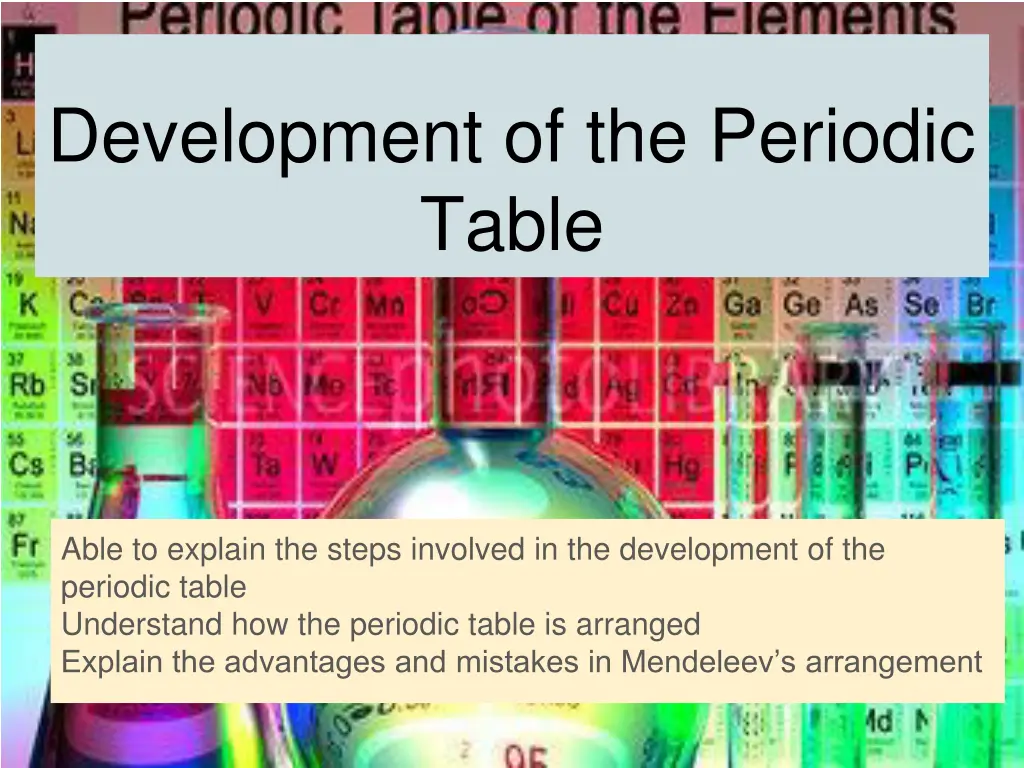 development of the periodic table 1