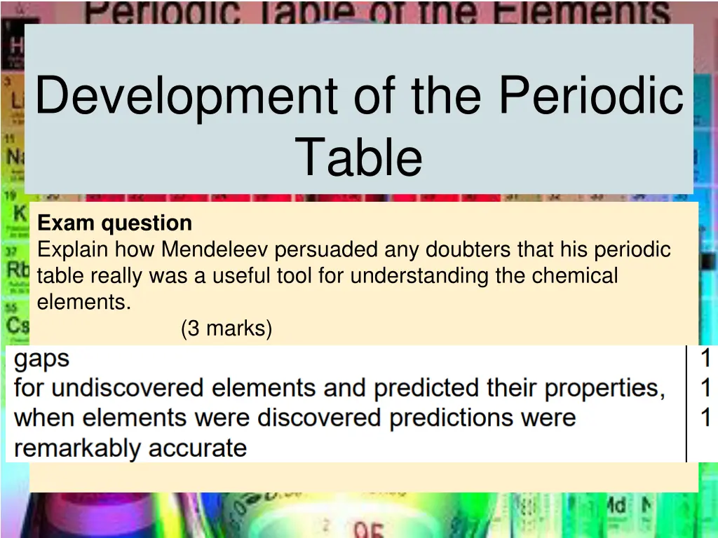 development of the periodic table 5