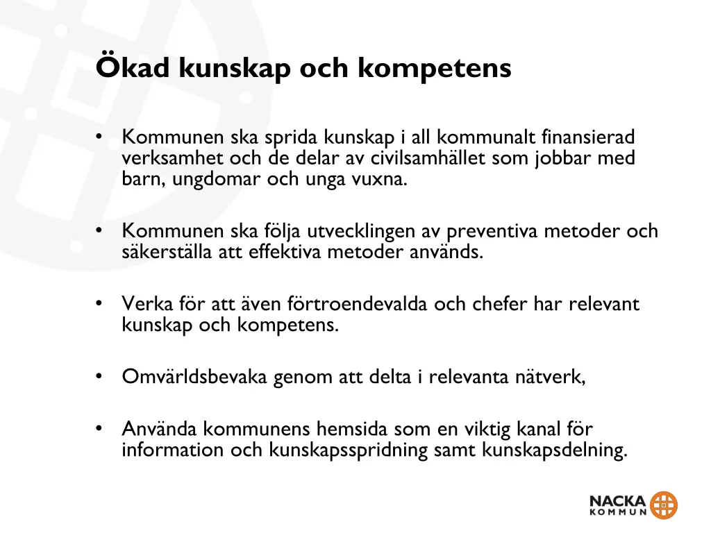 kad kunskap och kompetens