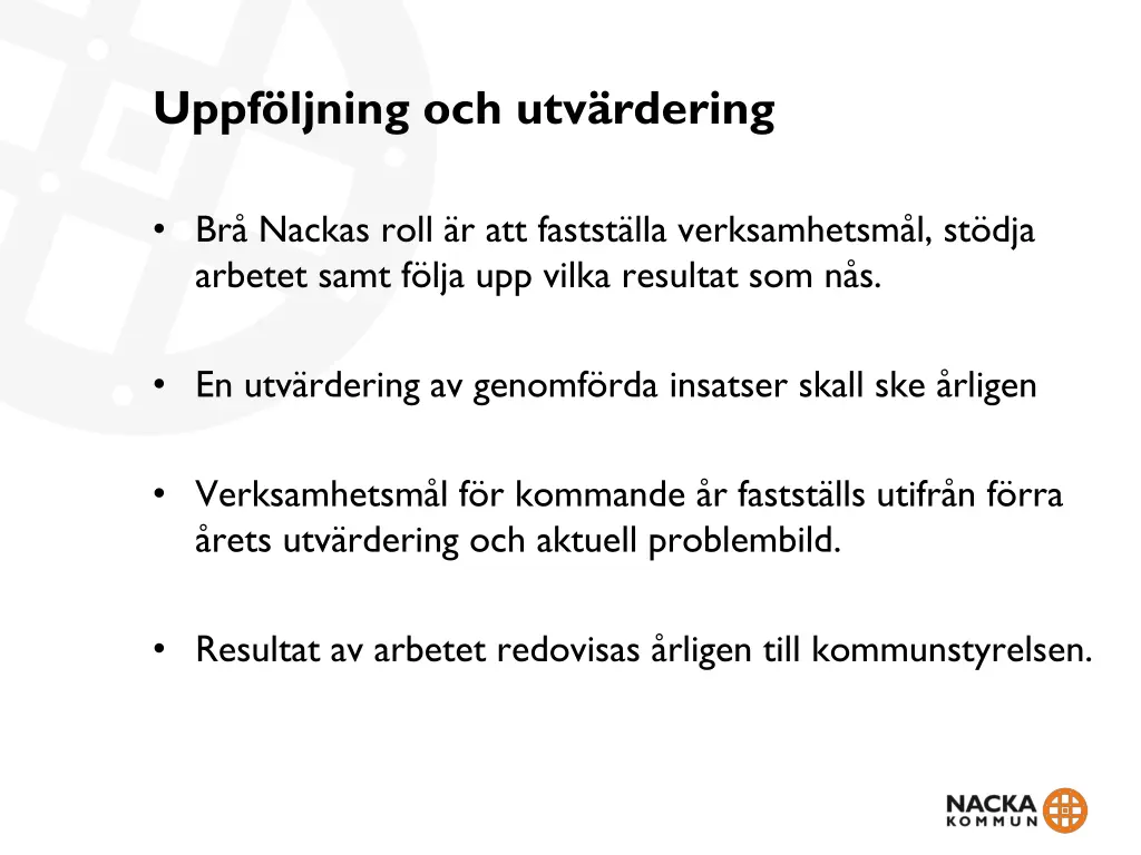 uppf ljning och utv rdering