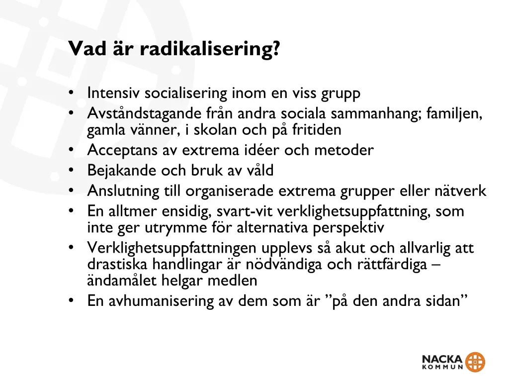 vad r radikalisering