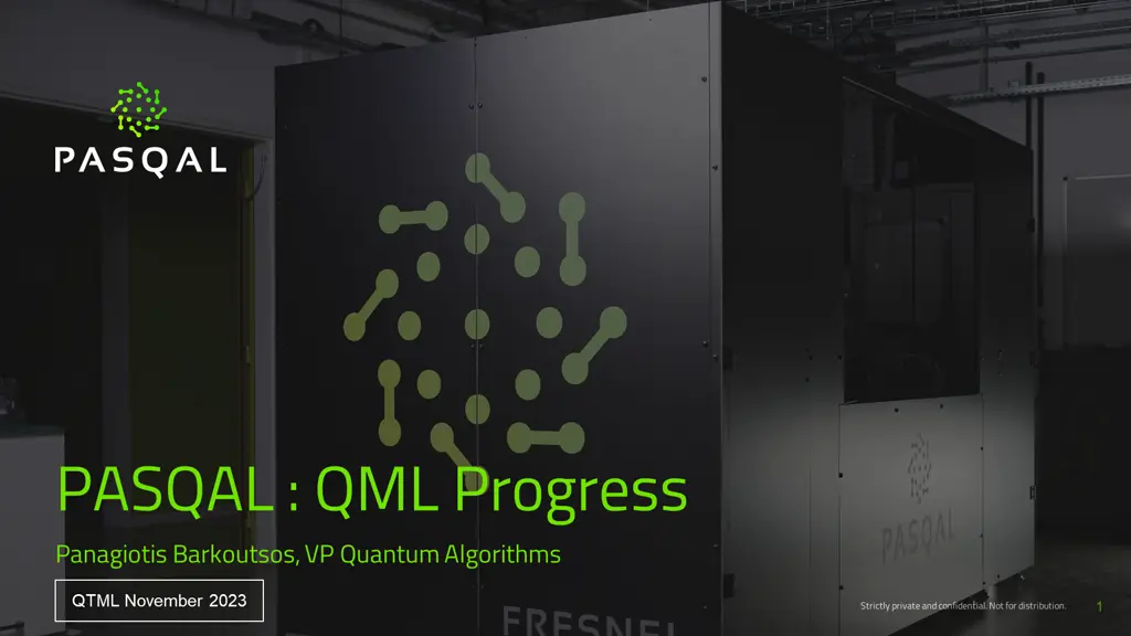 pasqal qml progress panagiotis barkoutsos