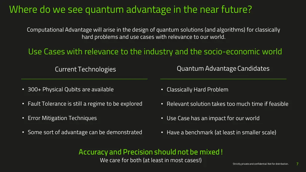 where do we see quantum advantage in the near