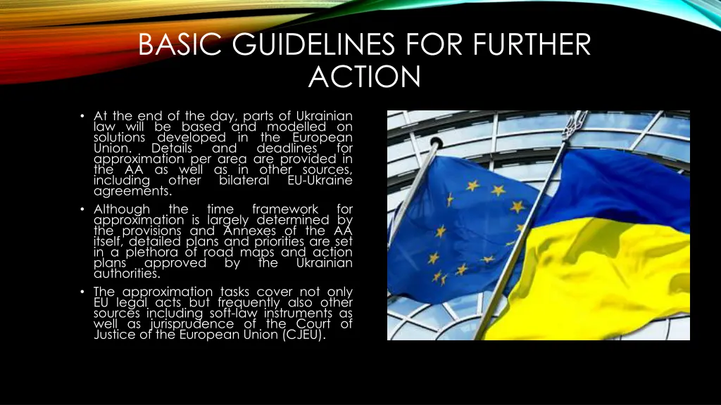 basic guidelines for further action