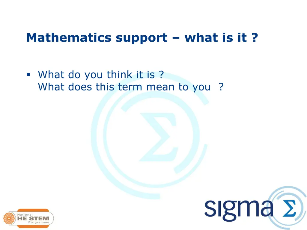 mathematics support what is it