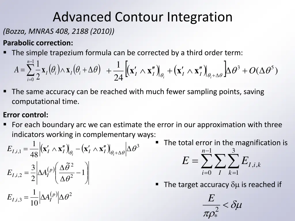 advanced contour integration bozza mnras 408 2188