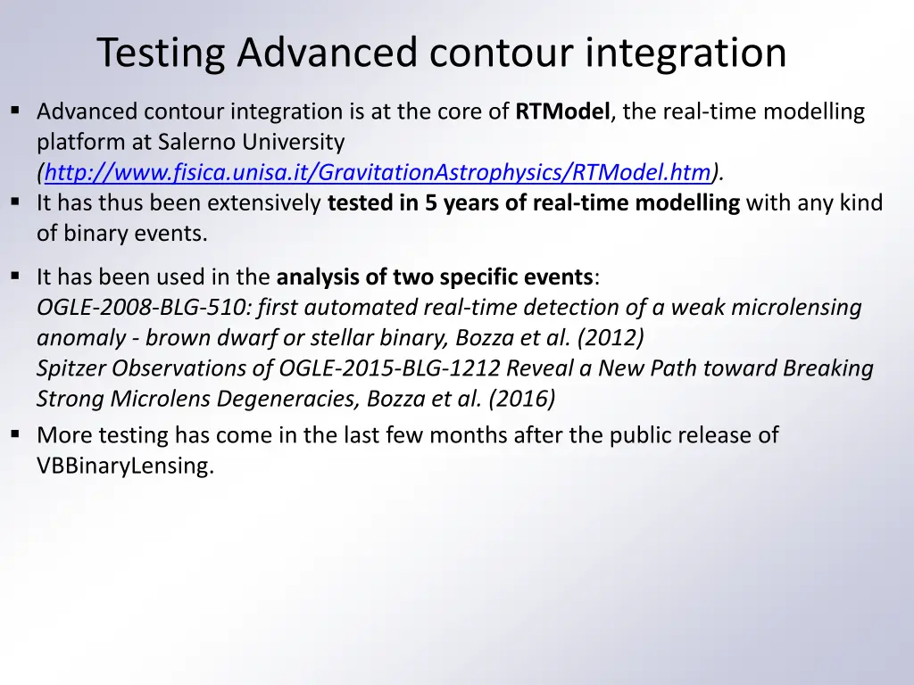 testing advanced contour integration