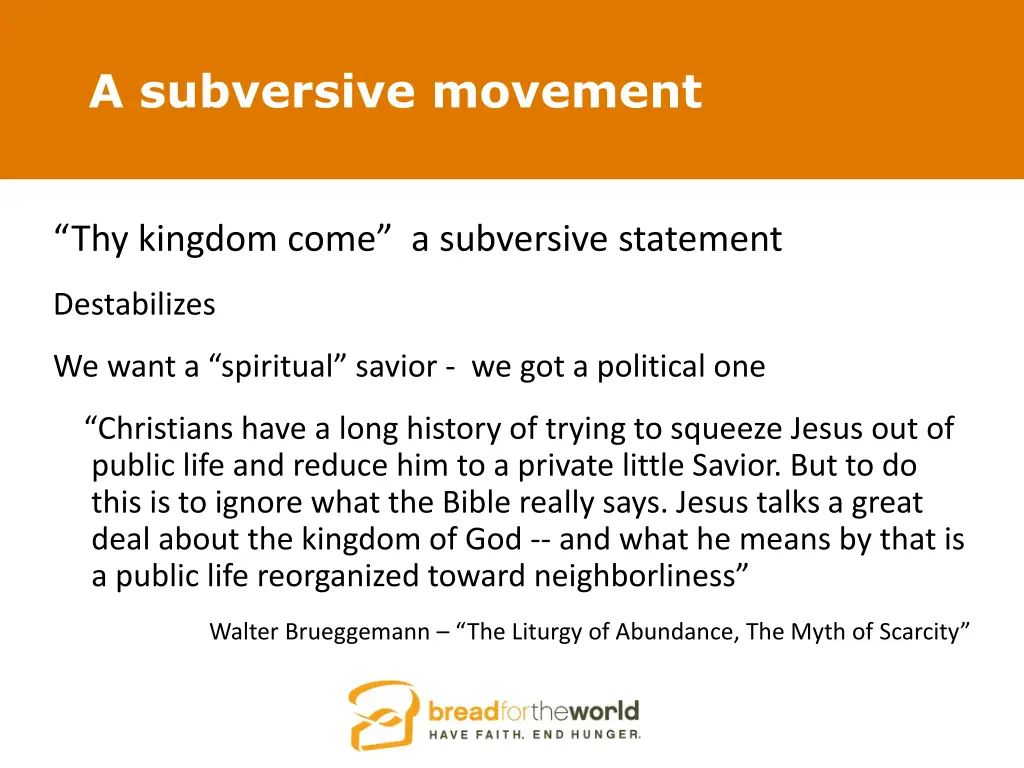 a subversive movement