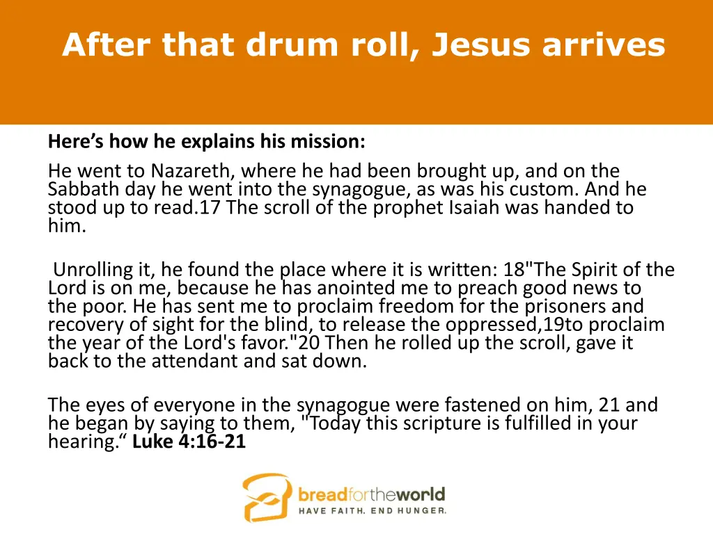 after that drum roll jesus arrives