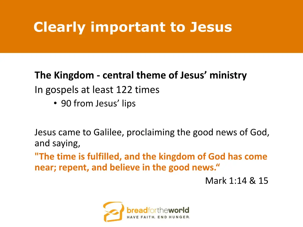 clearly important to jesus