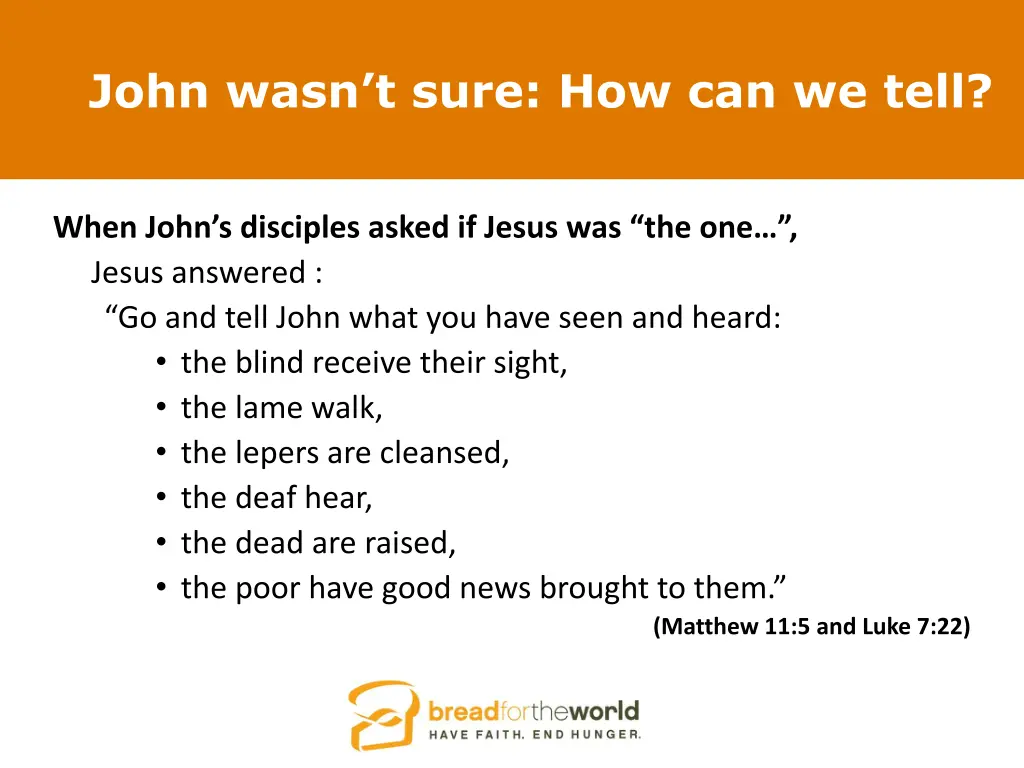 john wasn t sure how can we tell