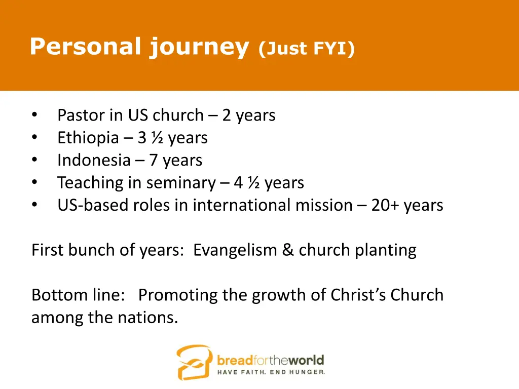 personal journey just fyi