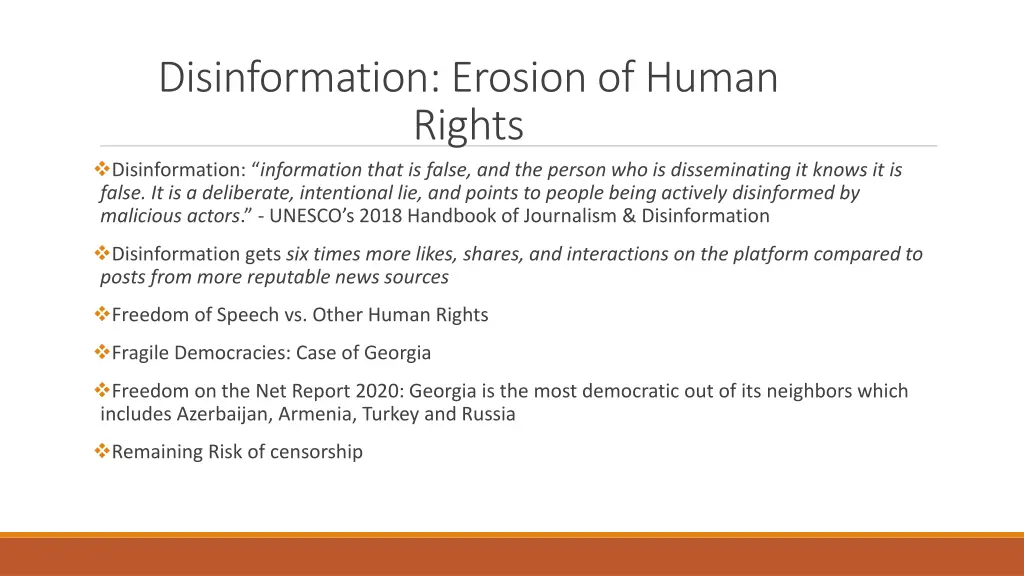 disinformation erosion of human rights