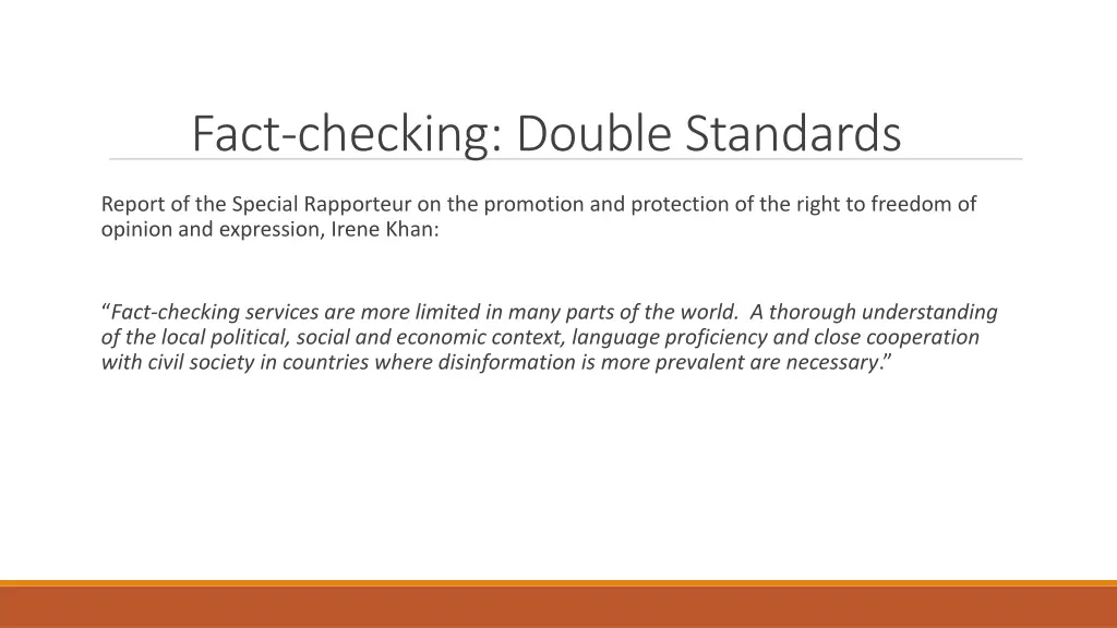 fact checking double standards