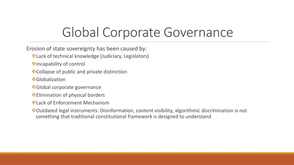 global corporate governance