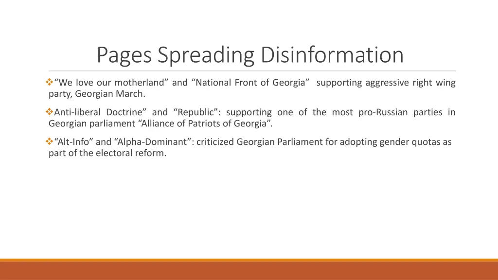 pages spreading disinformation