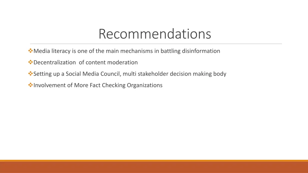 recommendations